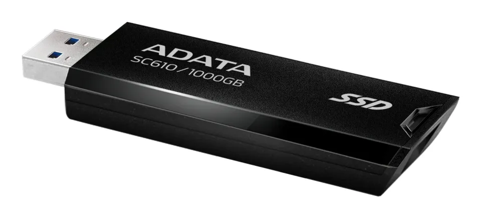 ADATA Externí SSD 1TB SC610, USB-A 3.2, černá