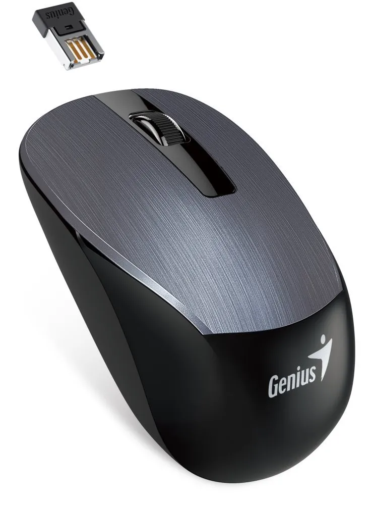 GENIUS NX-7015/ 1600 dpi/ Blue-Eye senzor/ bezdrátová/ kovově šedá