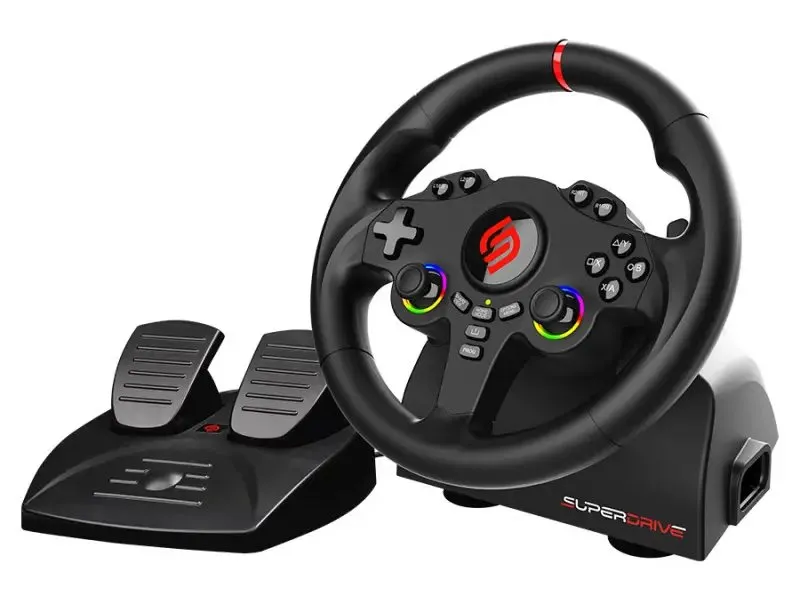 SUPERDRIVE Sada volantu a pedálů 220 RS/ PS4/ Xbox One/ Switch 1+2/ PC