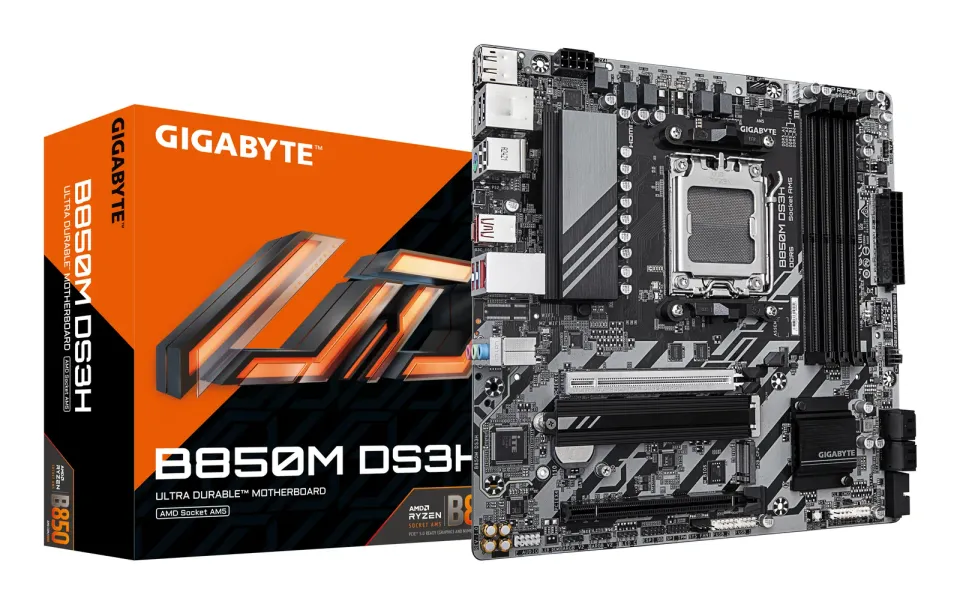 GIGABYTE MB Sc AM5 B850M DS3H, AMD B850, 4xDDR5, 2xDP, 1xHDMI, mATX