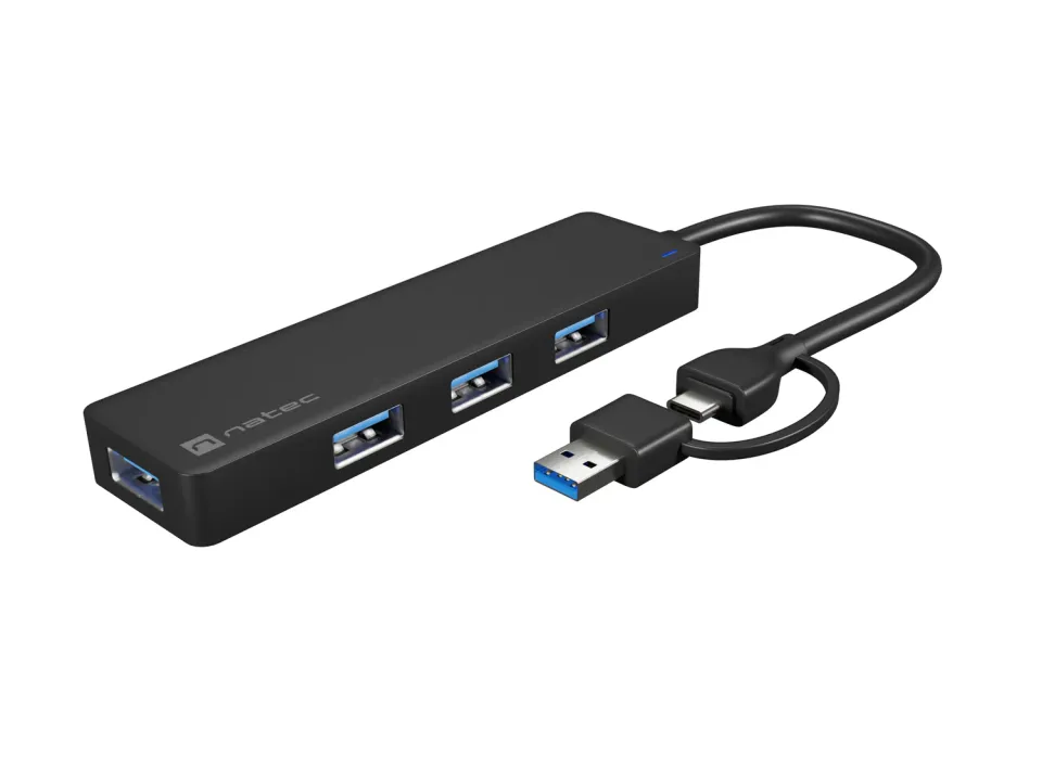Rozbočovač Natec MAYFLY 4xUSB-A 3.0 HUB + USB-A adaptér