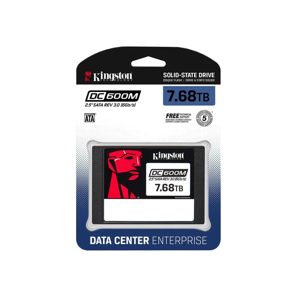 Kingston Flash 7680G DC600M (Mixed-Use) 2.5” Enterprise SATA SSD