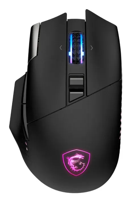 MSI herní myš VERSA PRO Wireless + Mouse Dock PRO/ bezdrátová/ 26.000 dpi/ 2,4GHz/ BT5.3/ USB/ RGB/ 15 tlačítek