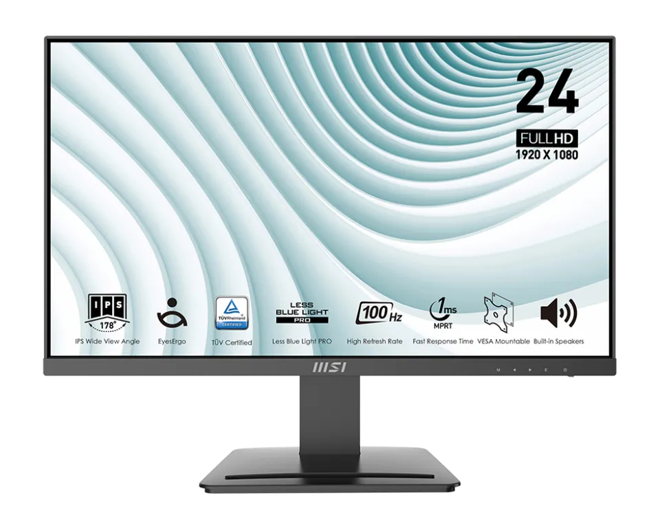 MSI monitor PRO MP243X 23,8" IPS/FHD/100Hz/1ms/HDMI/DP/černá