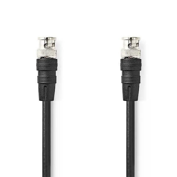 Nedis CVGL01000BK10 - Video kabel BNC | BNC Zástrčka - BNC Zástrčka | 1 m | Čern
