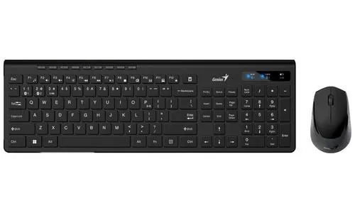 GENIUS keyboard+mouse Slimstar 8230 wireless, CZ+SK layout, Bluetooth, 2.4GHz, USB, black
