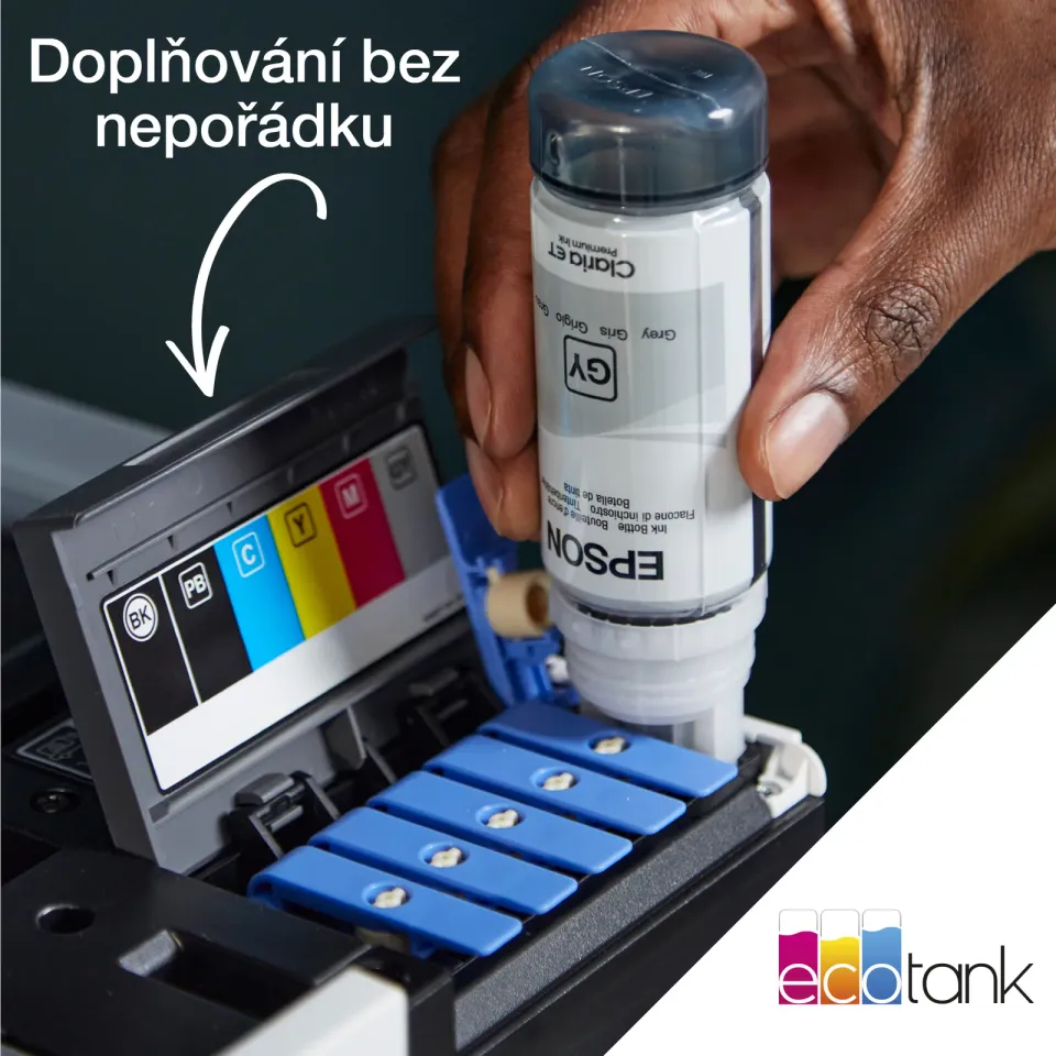EPSON EcoTank L8160 - A4/16ppm/6ink/potiskDVD/Duplex//Wi-Fi/LAN/CISS