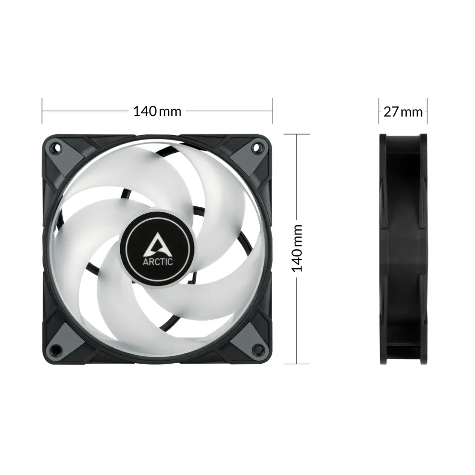 ARCTIC P14 PWM PST A-RGB 0dB – 140mm Pressure