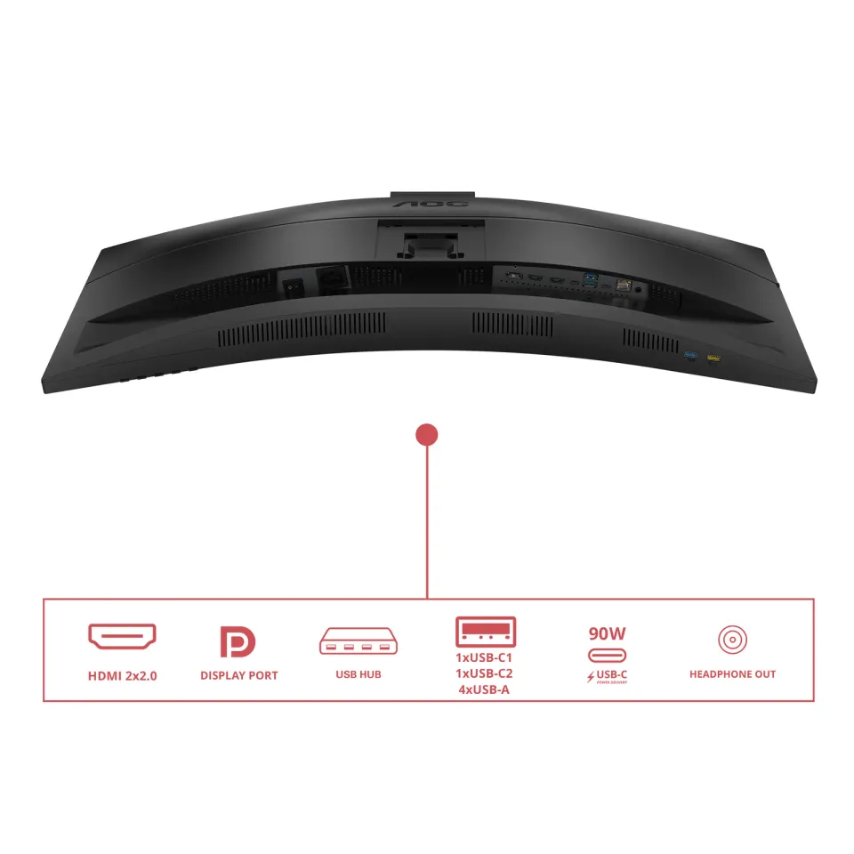 AOC LCD CU34E4CW 34" zakřivený VA/3440x1440@120Hz/4ms/350cd/2xHDMI/DP/4xUSB/USB-
