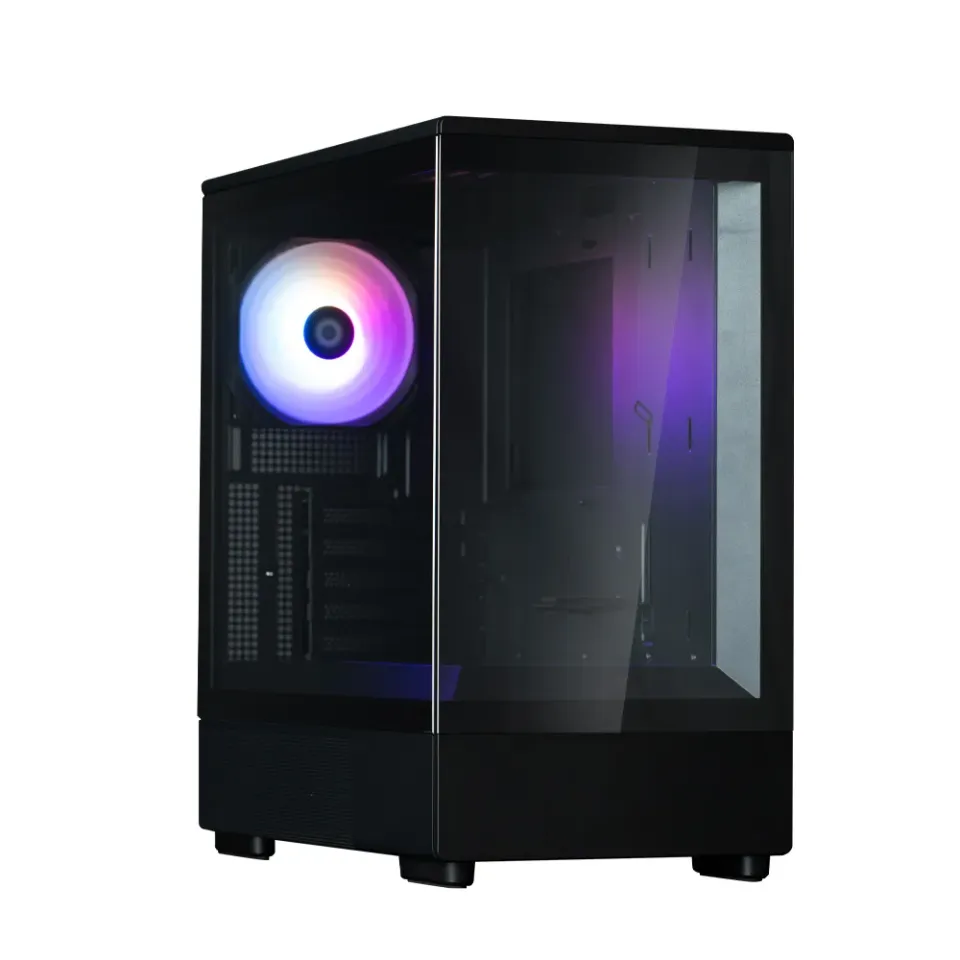 Zalman skříň P10 Black / miniT / 1x120mm fan ARGB / USB 3.0 / USB-C / temperované sklo / černá