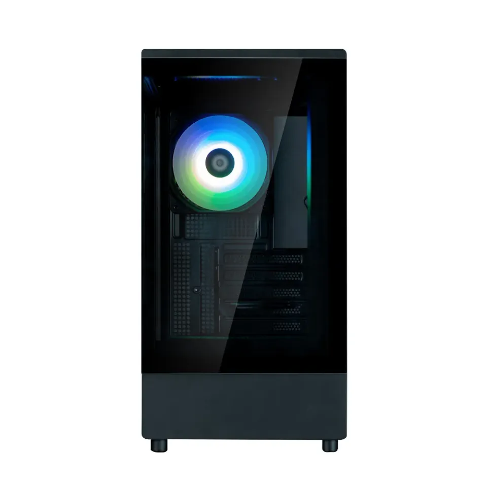 Zalman skříň P10 Black / miniT / 1x120mm fan ARGB / USB 3.0 / USB-C / temperované sklo / černá