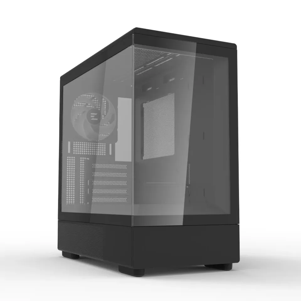 Zalman skříň P10 Black / miniT / 1x120mm fan ARGB / USB 3.0 / USB-C / temperované sklo / černá