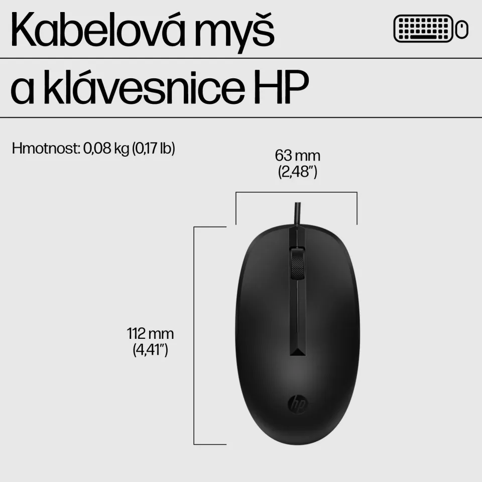HP 225 Wired Mouse and Keyboard Combo G2- Česká-Slovenská