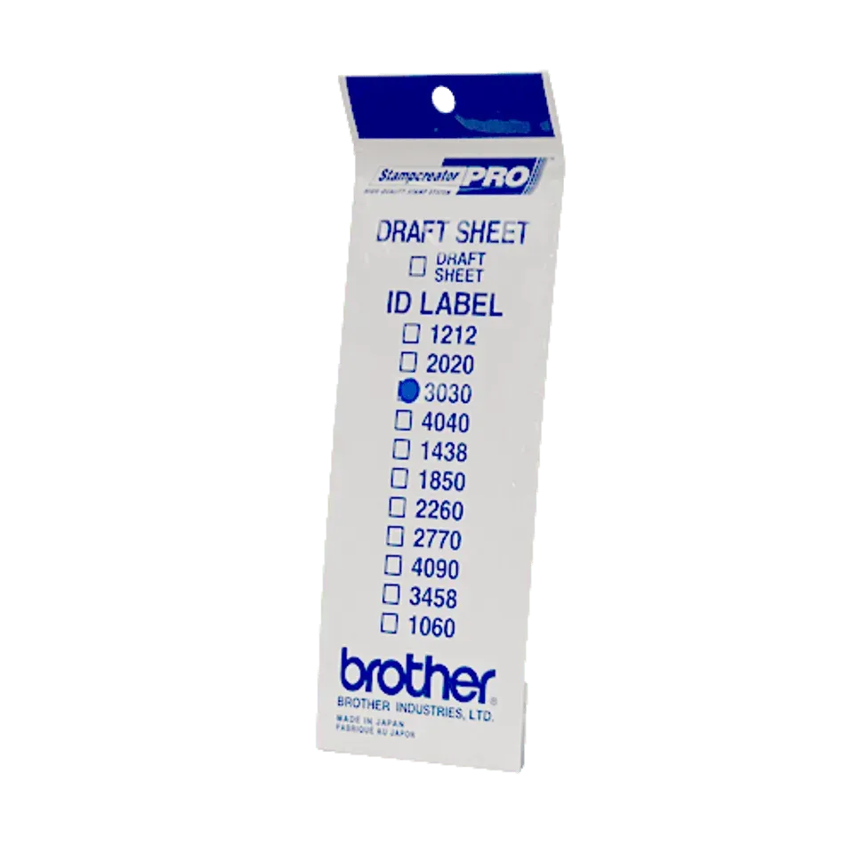 Brother ID-3030, štítek razítka s průhlednou krytkou, 12ks (30x30 mm)