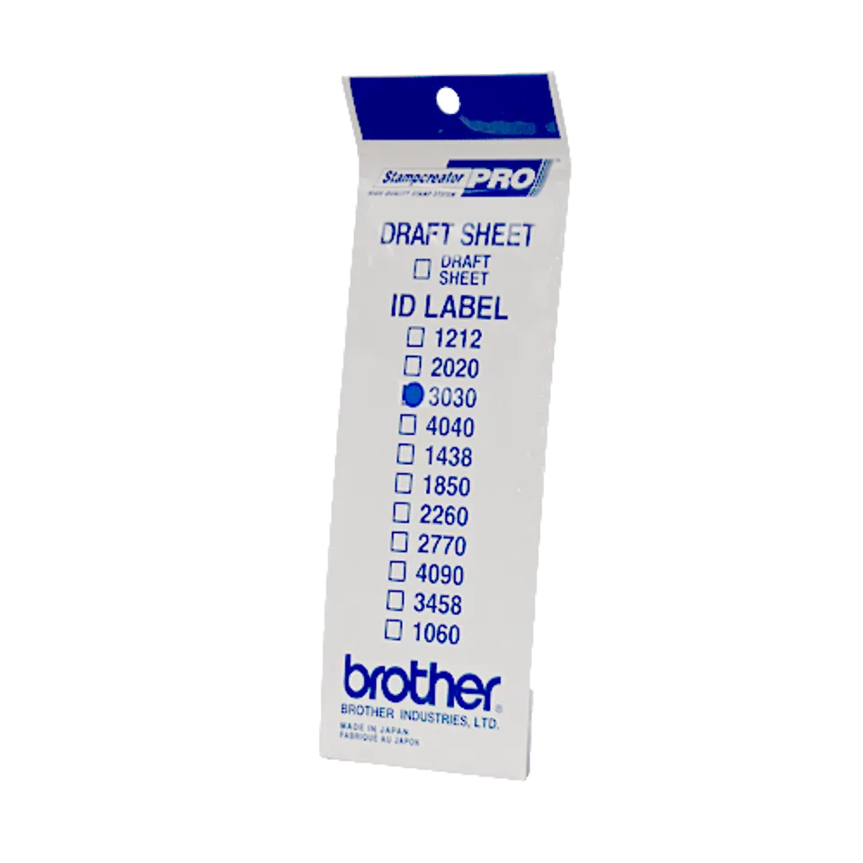 Brother ID-3030, štítek razítka s průhlednou krytkou, 12ks (30x30 mm)
