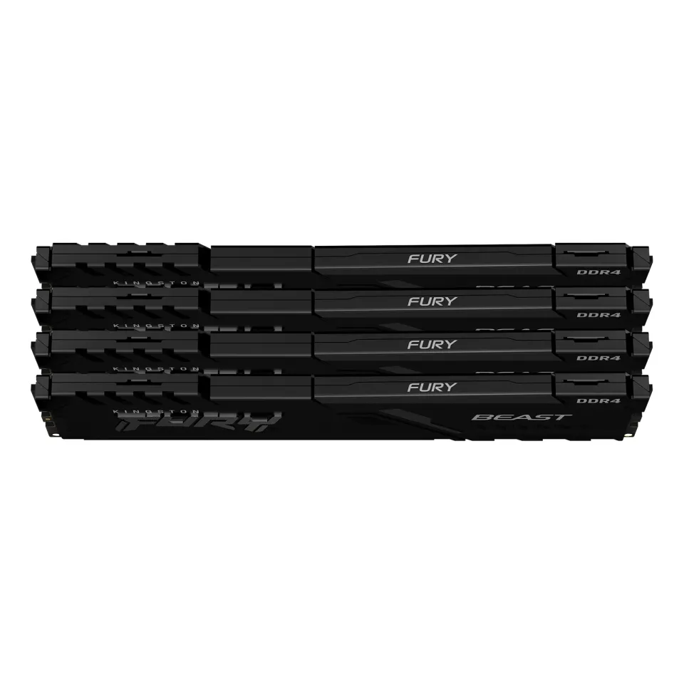 KINGSTON 128GB 3200MHz DDR4 CL16 DIMM (Kit of 4) FURY Beast Black