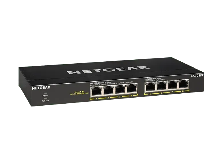 Netgear 8PT GE UNMANAGED SWCH W/POE/POE+