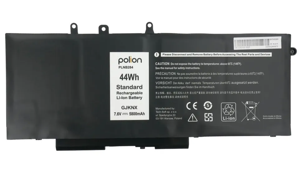 TRX Baterie Polion GJKNX pro notebooky DELL 451-BBZG Latitude 5280 5290 5490 Precision 3520 - 5800mAh 44Wh/ neoriginální