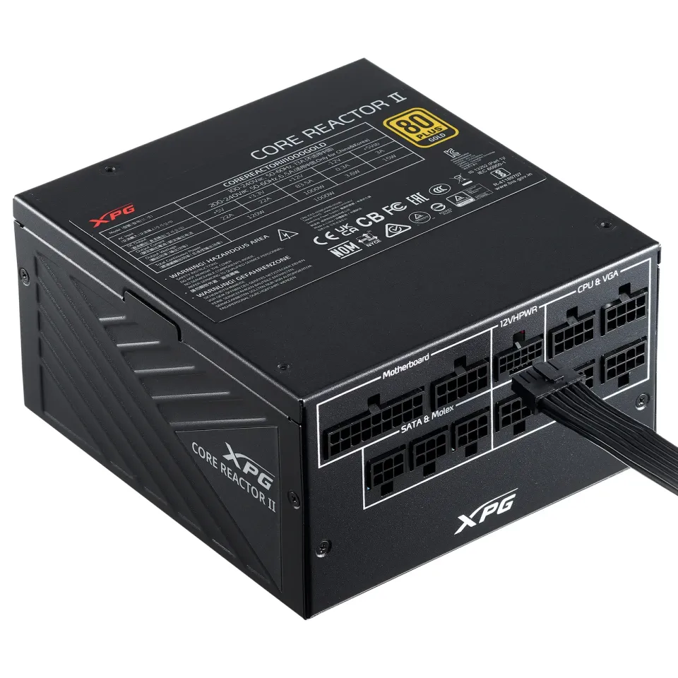 ADATA XPG zdroj CORE REACTOR II 1000W, 80+ GOLD, Plně Modularní, ATX 3.0
