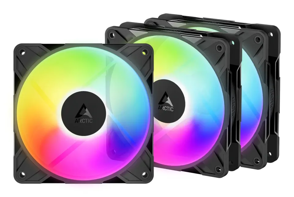 ARCTIC P12 Pro A-RGB Reverse Value pack (3 ks) ventilátor - 120mm, black