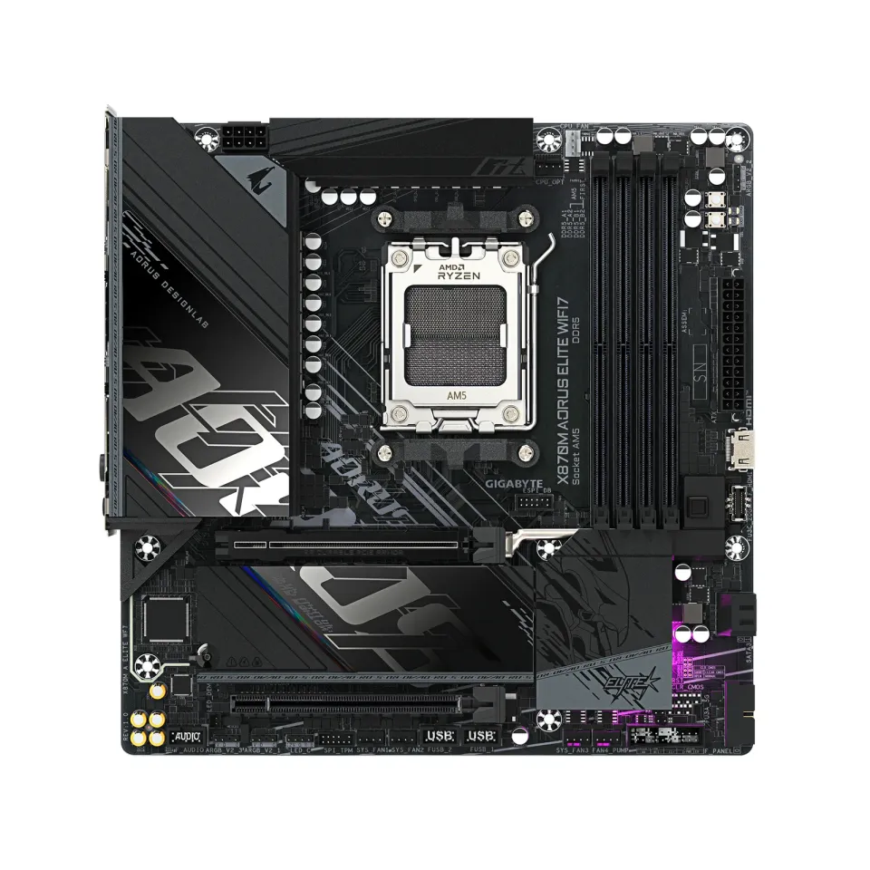 GIGABYTE MB Sc AM5 X870M A ELITE WF7, AMD X870, 4xDDR5, 2xUSB-C, 2xHDMI, Wifi, mATX