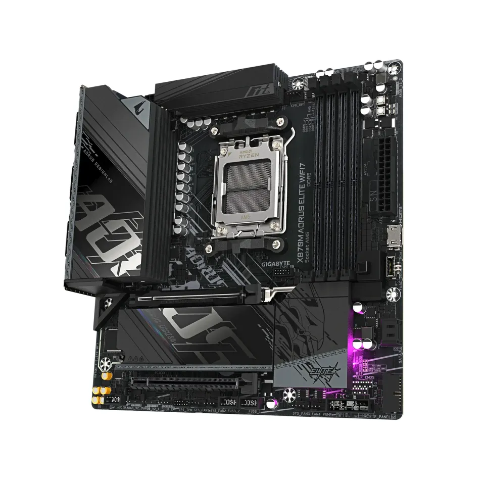 GIGABYTE MB Sc AM5 X870M A ELITE WF7, AMD X870, 4xDDR5, 2xUSB-C, 2xHDMI, Wifi, mATX