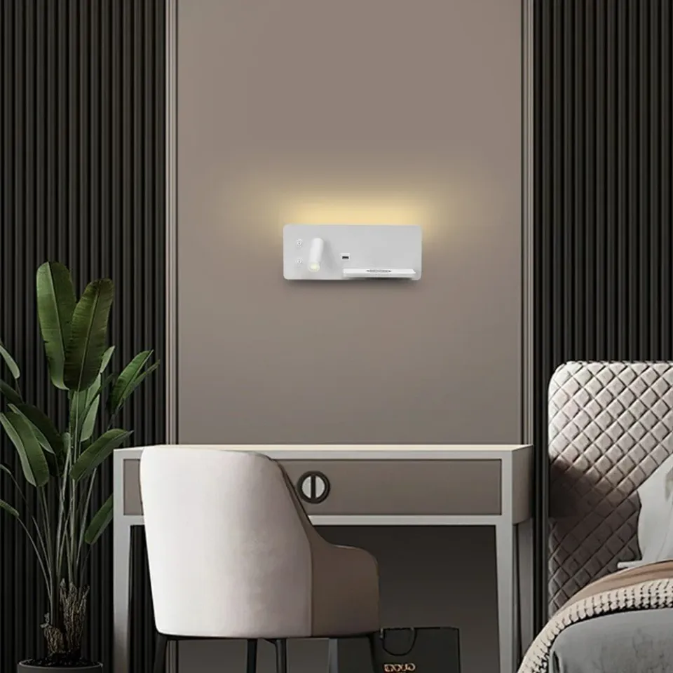 IMMAX LED Be PREPARE 4v1, bodové svítidlo s Qi nabíjením, USB, bílé, varianta pravá