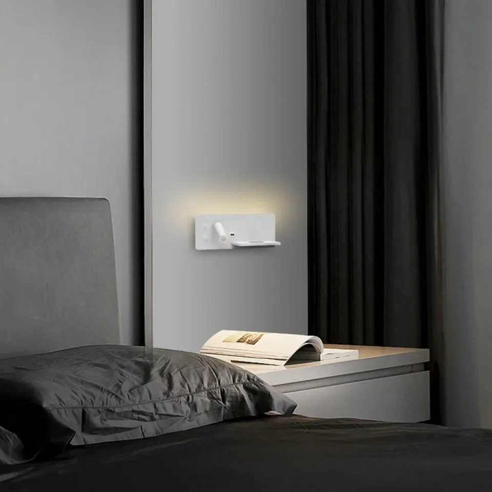 IMMAX LED Be PREPARE 4v1, bodové svítidlo s Qi nabíjením, USB, bílé, varianta pravá