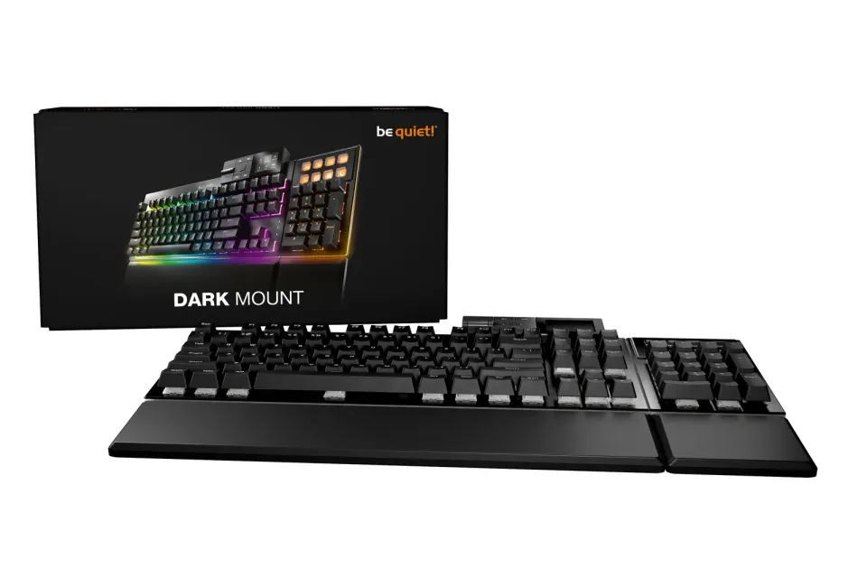 Be quiet! klávesnice DARK MOUNT Silent Tactile / tichá / modulární / ARGB / 8 funk. kláves / zřetelný stisk / US / černá