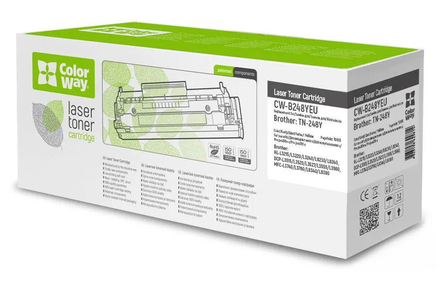 COLORWAY kompatibilní toner pro BROTHER TN-248Y/ Yellow/ 1 000 stran