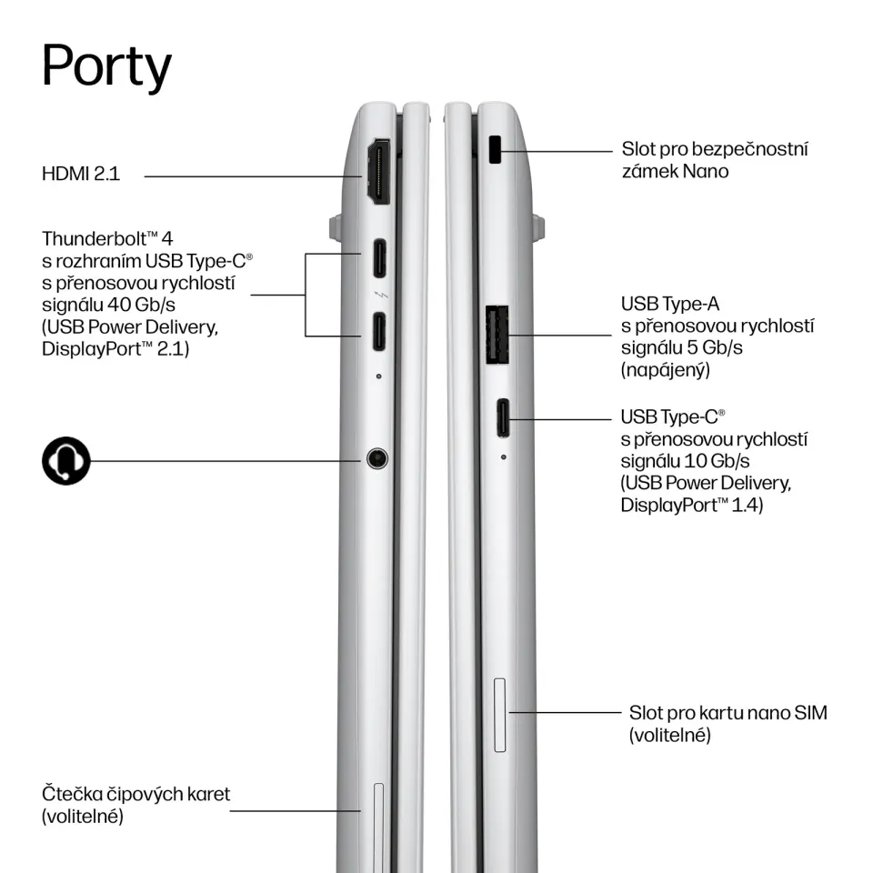 HP NTB EliteBook 8 G2i 14" U5-322 WUXGA 400 5MP IR,16GB,512GB,WiFi7,BT,FpS,bckl kbd,bez adapteru, Win11Home