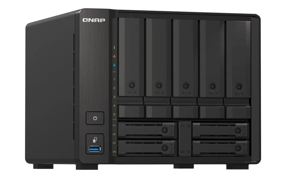 QNAP TS-h973AX-32G (Ryzen 2,2GHz, ZFS, 32GB RAM, 5x 3,5" + 4x 2,5" SATA/2x U.2, 2x 2,5GbE, 1x 10GbE)