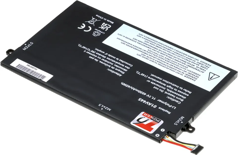 Baterie T6 Power pro Lenovo ThinkPad E480, E490, E580, E590, E14, E15, 4050mAh, 45Wh, 3cell, Li-pol