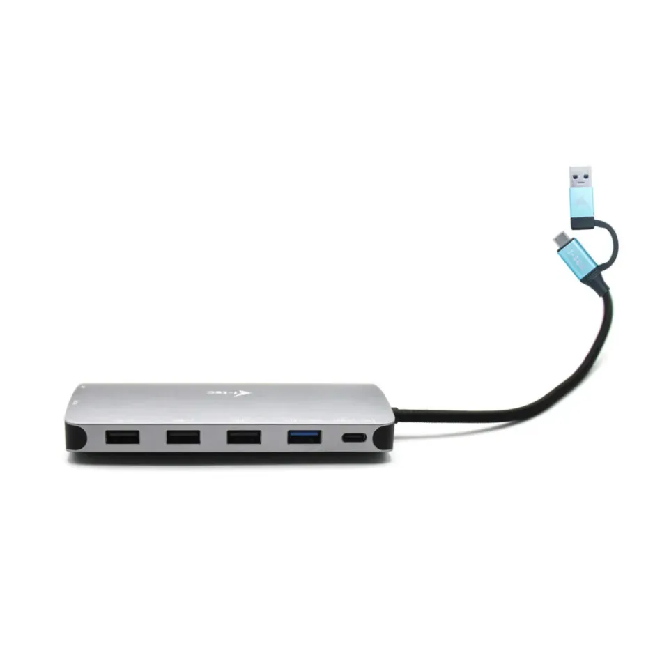 I-tec USB 3.0 USB-C/Thunderbolt 3x Display Metal Nano Dock with LAN + Power Deli