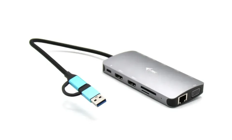 I-tec USB 3.0 USB-C/Thunderbolt 3x Display Metal Nano Dock with LAN + Power Deli