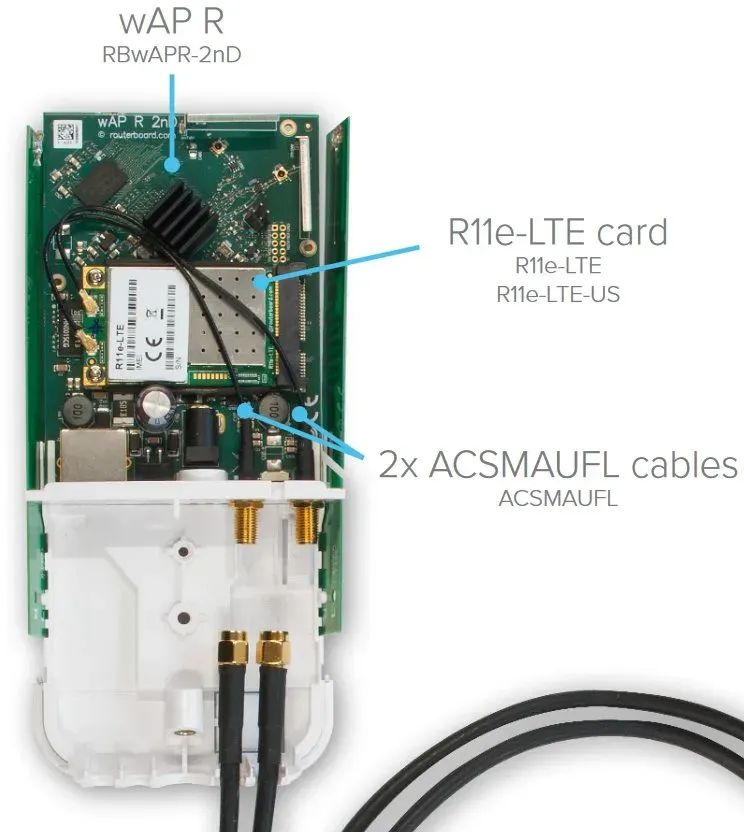 MikroTik ACSMAUFL Pigtail, 15cm, U.FL - SMA Female