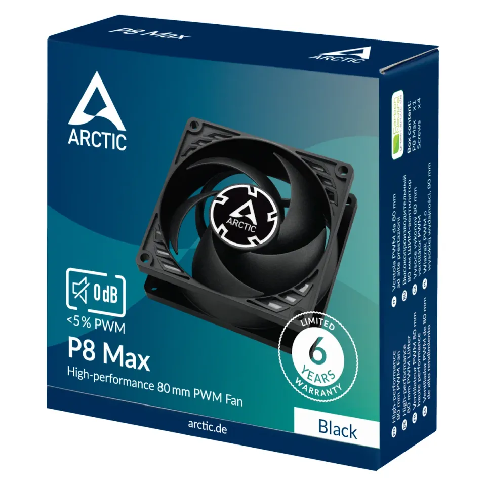 ARCTIC P8 Max ventilátor - 80mm