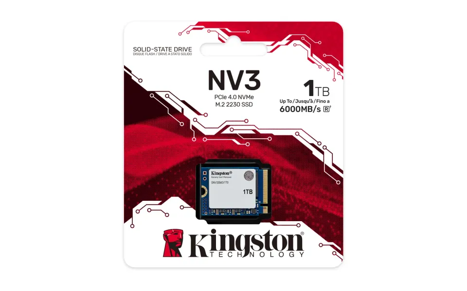Kingston Flash SSD 1000G NV3 M.2 2230 PCIe 4.0 NVMe SSD