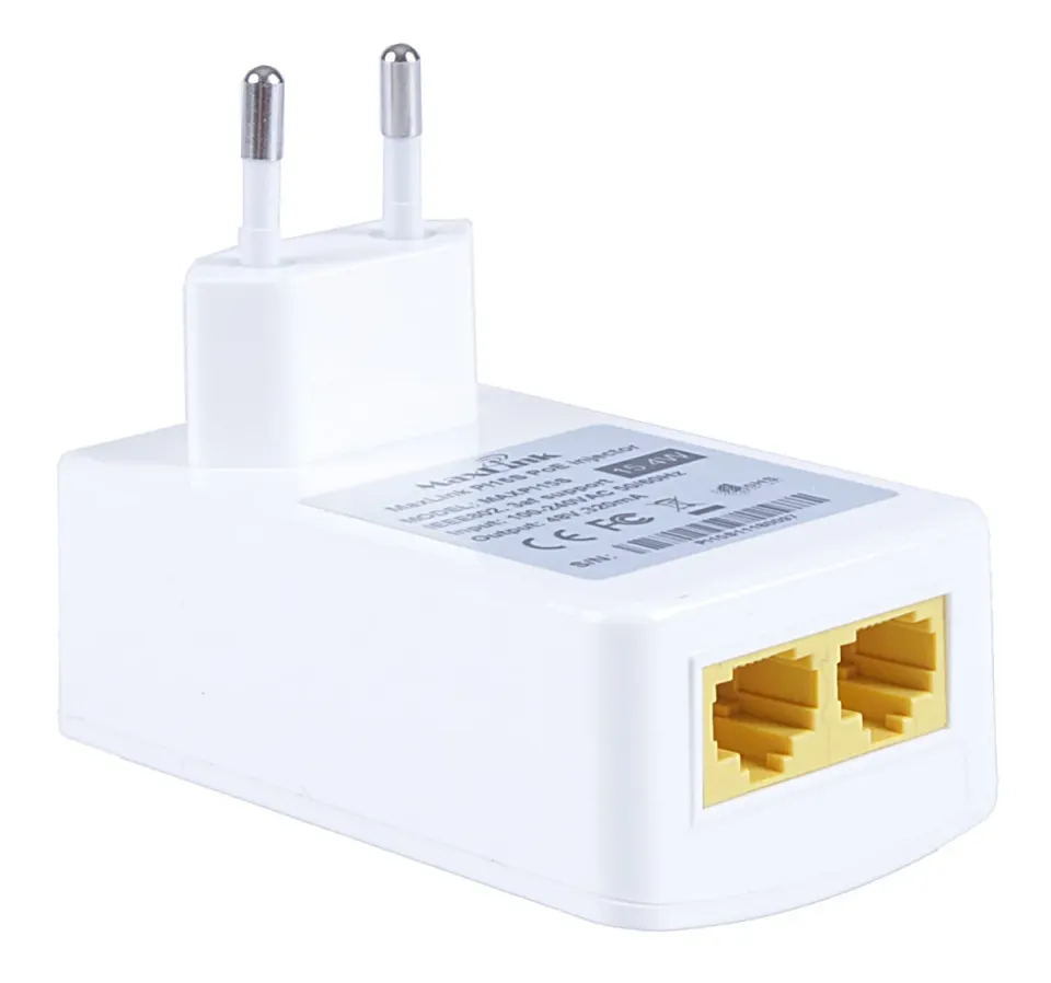 MaxLink PI15S aktivní gigabitový PoE injektor, 802.3af, 15W (48V, 0.32A)