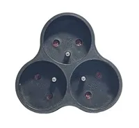 Konnoc DX-R3T rozbočka (3x kulatá zásuvka) černá