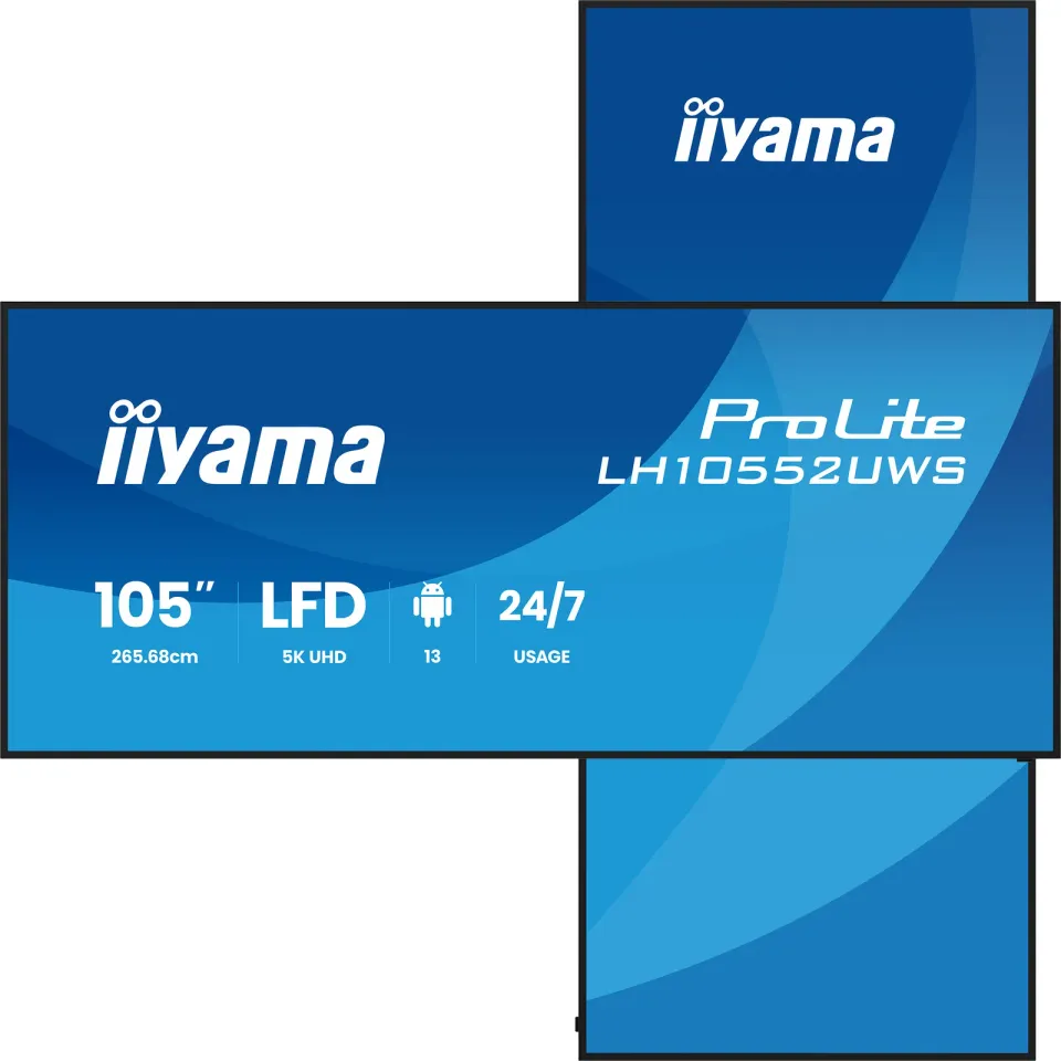 105" iiyama LH10552UWS-B1AG: IPS,5K,USB-C,24/7
