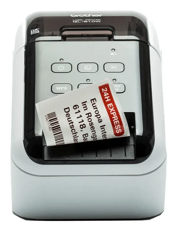 BROTHER tiskárna štítků QL-810W - 62mm, termotisk, USB WIFI Profi Tiskárna Štítků /po dokoupení DK-22251 tisk červeně /