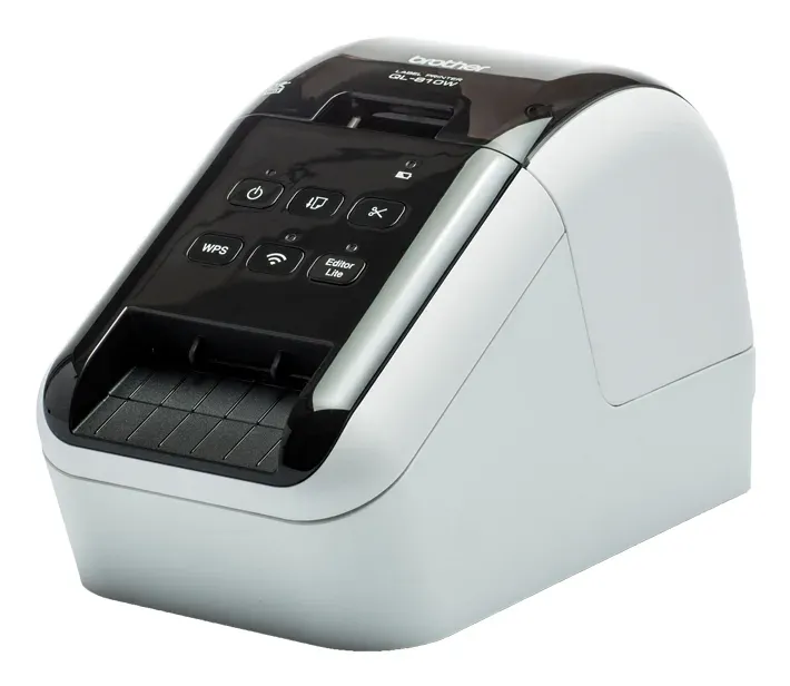 Brother QL-810W – Etikettendrucker bis 62 mm mit WLAN und USB, Schwarz/Rot-Druck, automatischer Abschneider