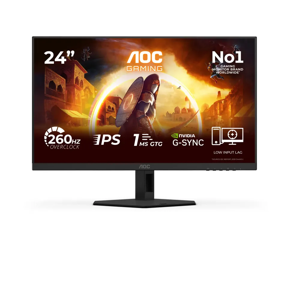 AOC Gaming/24G4ZRE/23,8"/IPS/FHD/260Hz/0,3ms/Černá/3R