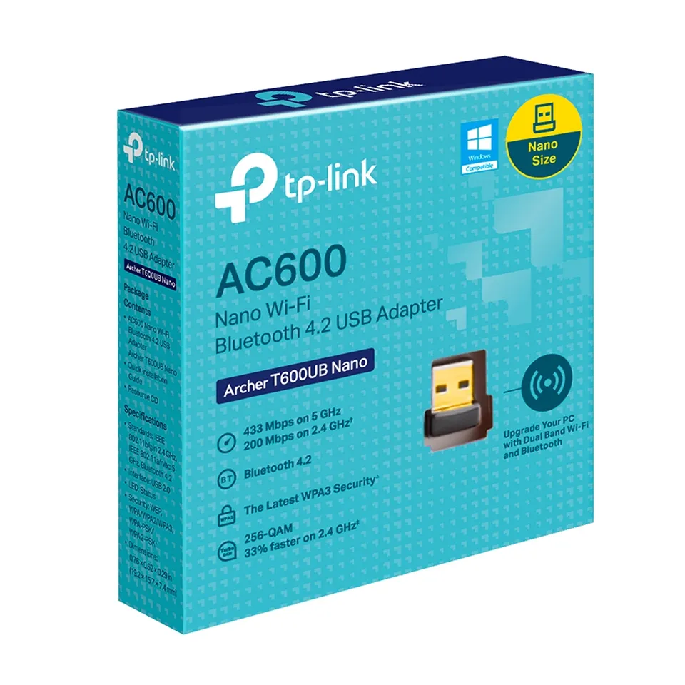 TP-Link Archer T600UB Nano - AC600 Nano Wi-Fi Bluetooth USB Adapter