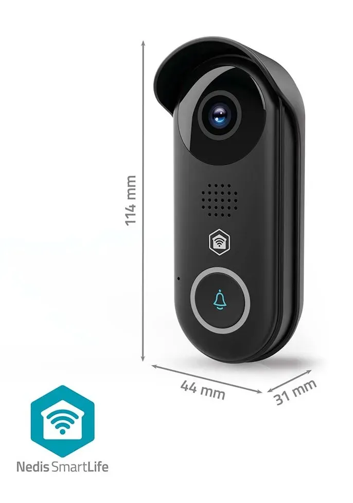 Nedis WIFICDP11BK SmartLife Dveřní Video Telefon | Wi-Fi | Transformátor | Full