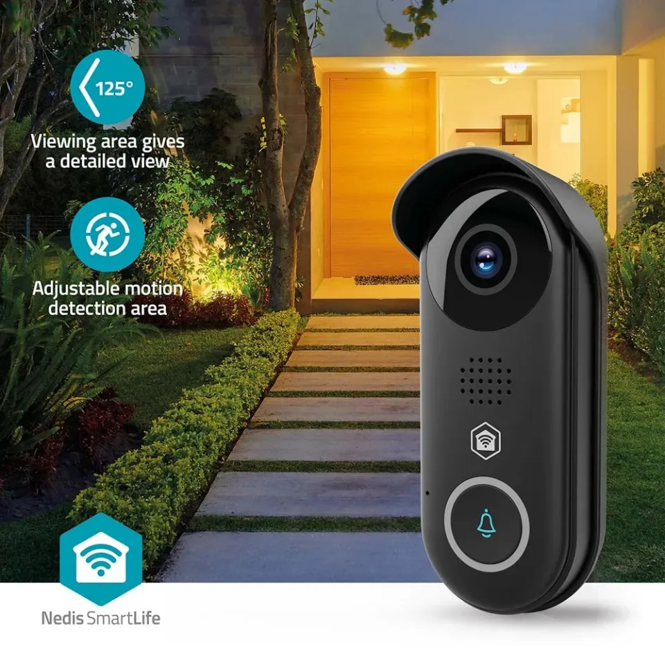 Nedis WIFICDP11BK SmartLife Dveřní Video Telefon | Wi-Fi | Transformátor | Full