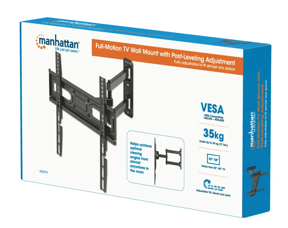 Manhattan TV LCD Wall Mount for 32"-55", Full motion