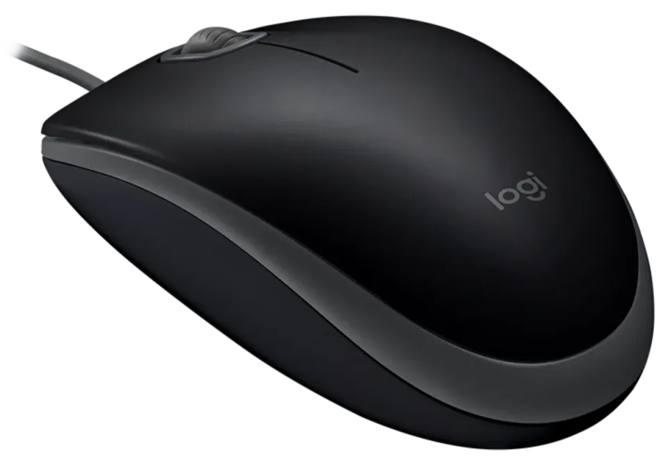 Logitech myš B110 Silent,pravák a levák,optická,3 tlačítka,kabelová,USB
