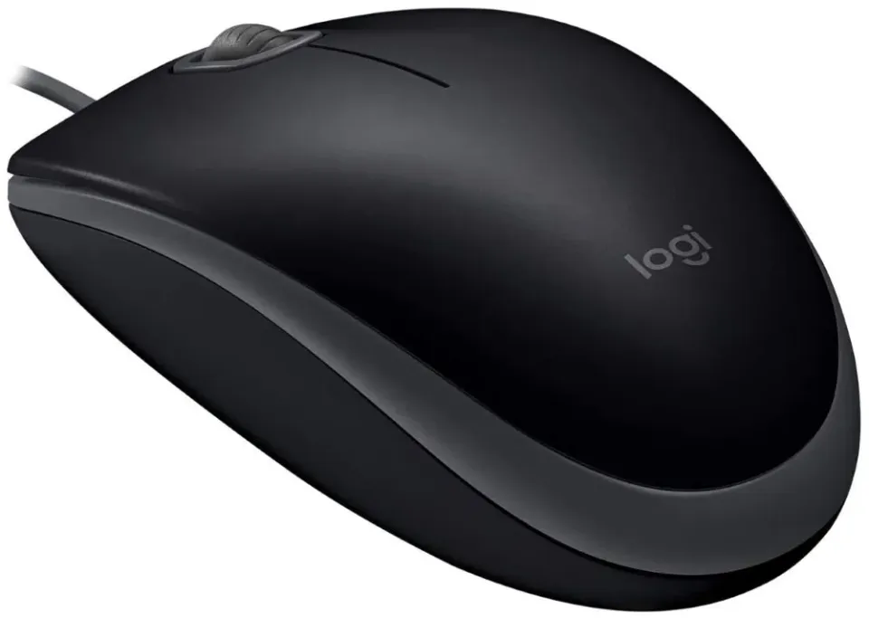 Logitech myš B110 Silent,pravák a levák,optická,3 tlačítka,kabelová,USB